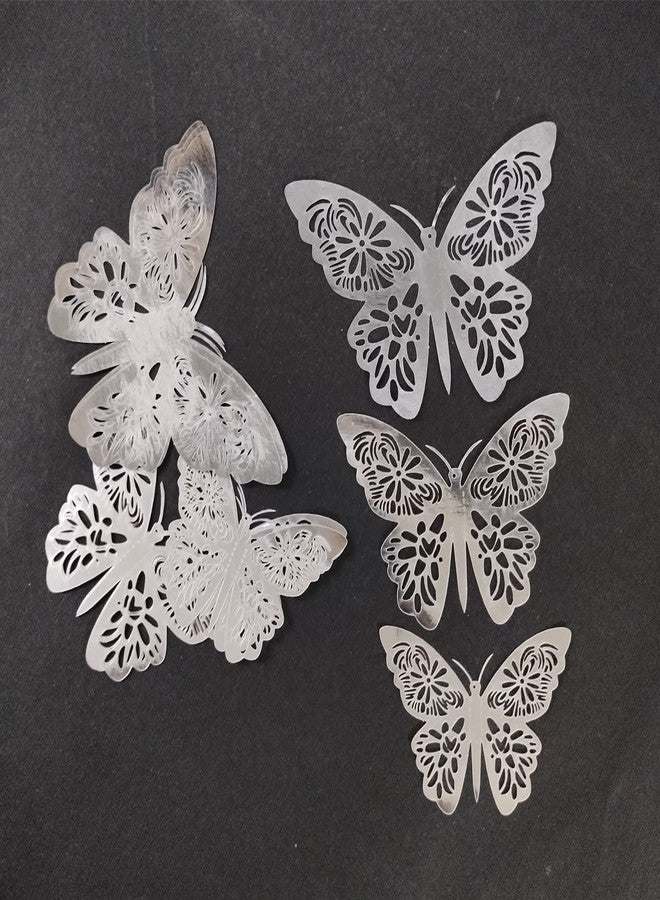JoyGlobal Butterfly with Sticking Pad - Design 1 (Silver) - Image 1